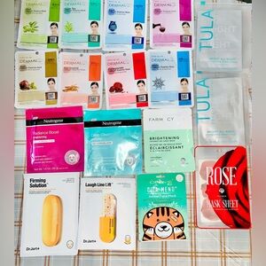 high-end skincare face mask bundle - brand new/unopened; 17 face masks